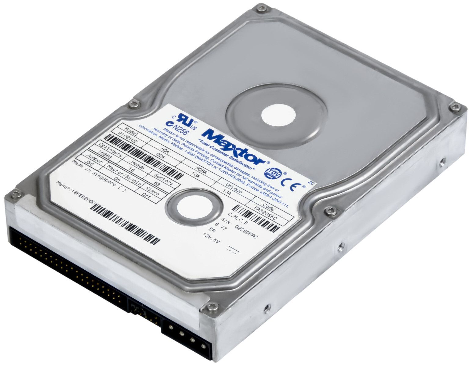 3年保証 Hard Drive Maxtor Diamondmax Vl 20 91021 U 2 10 GB 5.4 K Ata 3.5