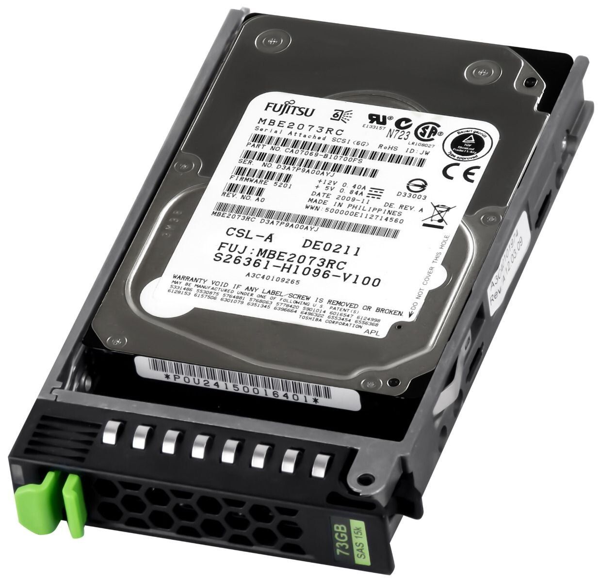 3年保証 Hard Drive Fujitsu S 26361 H 1096 V 100 73 GB 15 K 16 MB SAS 2
