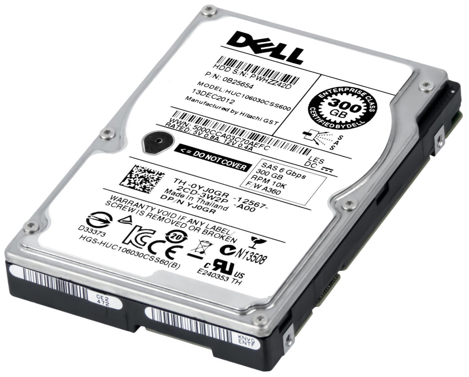 3年保証 Dell Festplatte 0 YJ GR 300 GB 10 K SAS-2 2.5