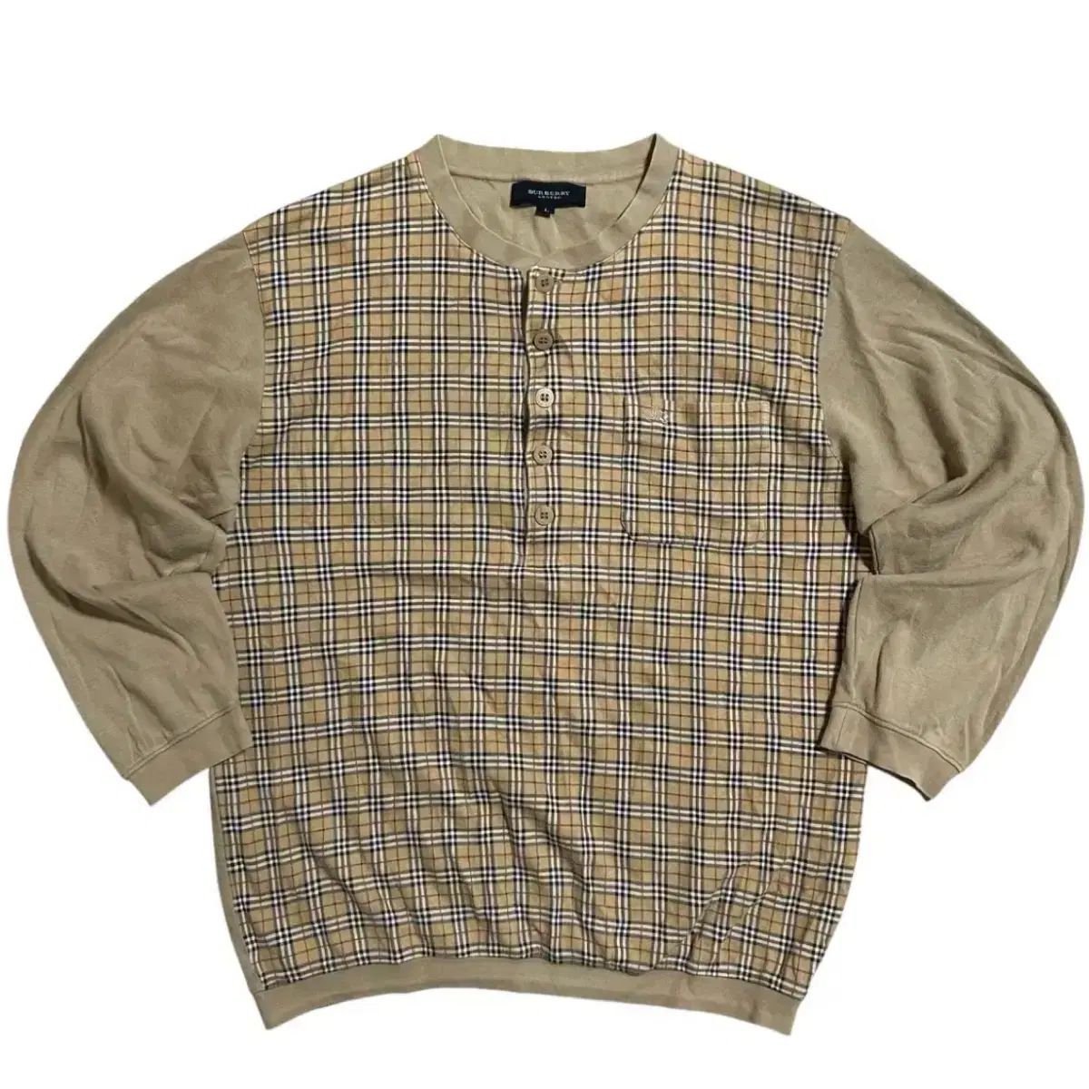 BURBERRY バーバリー オールド ノヴァチェック 麻ロゴ コットン