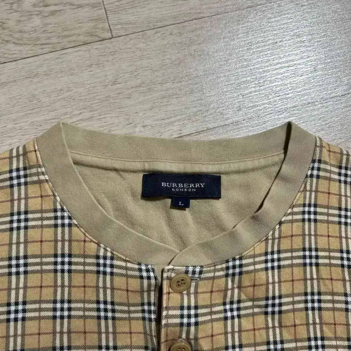 BURBERRY バーバリー オールド ノヴァチェック 麻ロゴ コットン