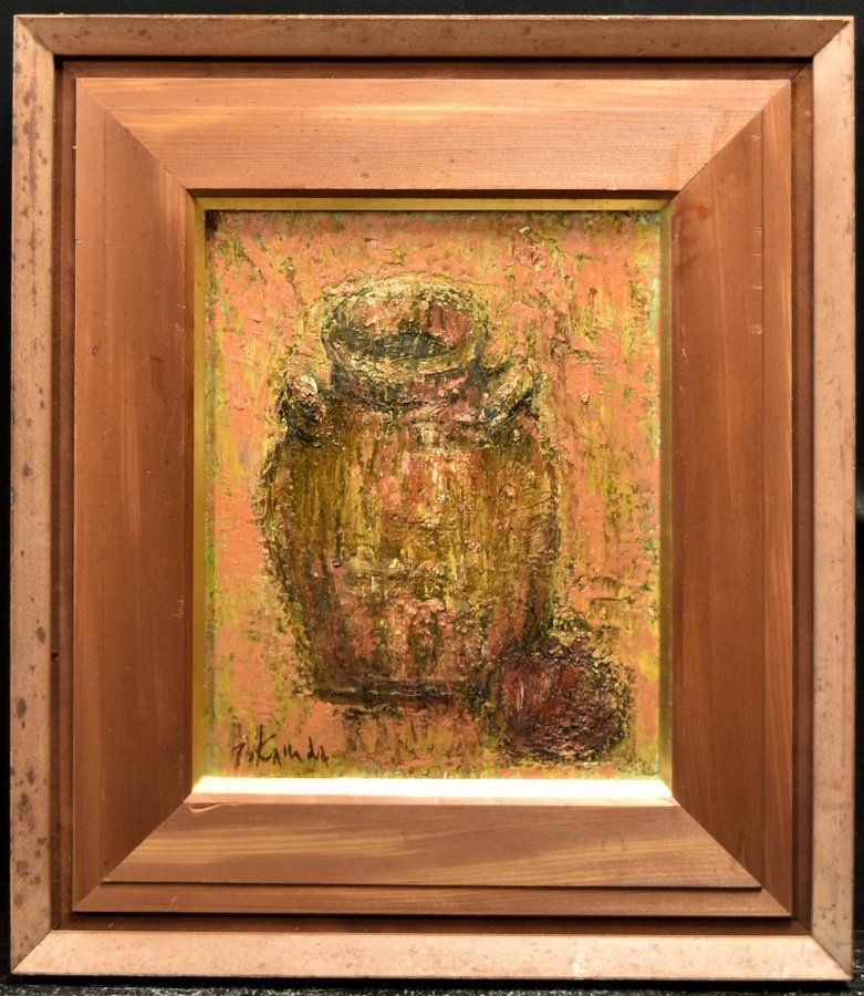 蔵C 8982 金田辰弘 壷 3号 油彩 二紀会委員