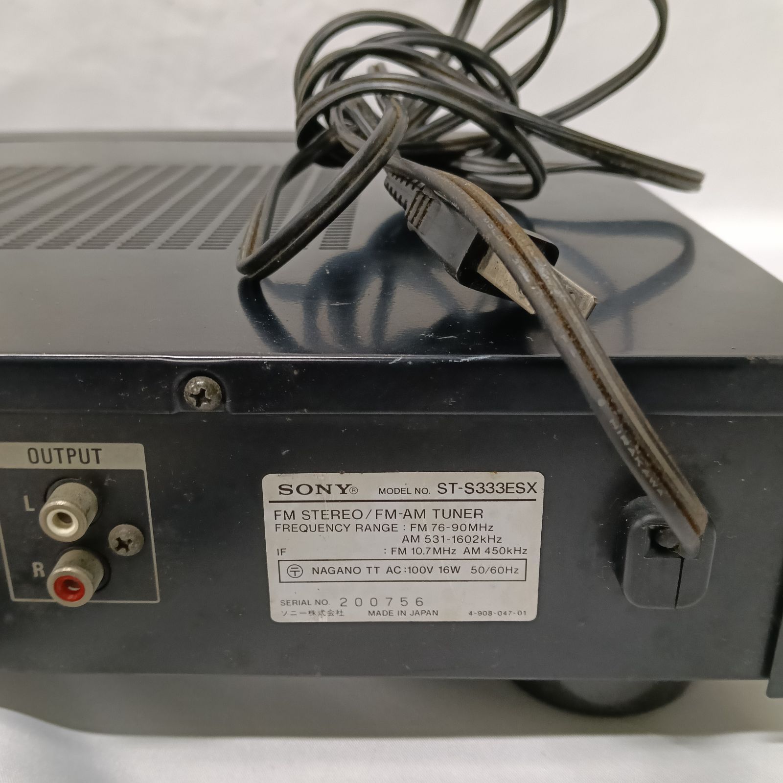 SONY ソニー ST-S333ESX ESシリーズ FM/AM チューナー 本体のみ - メルカリ
