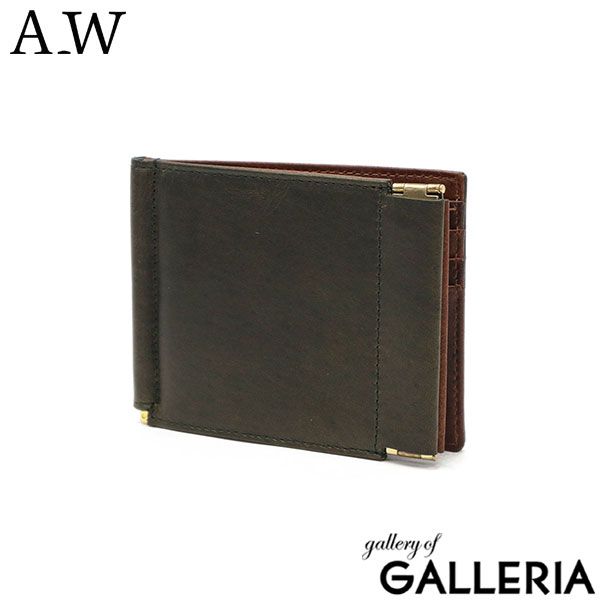 アウ マネークリップ 財布 メンズ レディース ブランド カード 小銭入れ付き A_W 本革 革 レザー カード入れ 小銭入れ シンプル スリム 薄い 丈夫 二つ折り コンパクト ミニ財布 札ばさみ Lobb MONEY CLIP AP 006