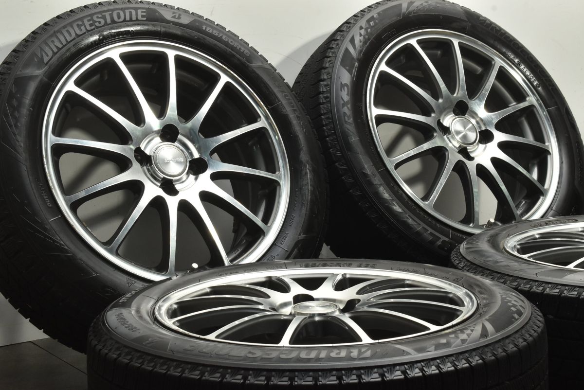 バリ溝 エコフォルム 16 in 6 5 J 52 PCD 100 ブリザックVRX 3 185 60 R アクアクロスオーバー GRフィット E 13ノート DJデミオ MAZDA 2