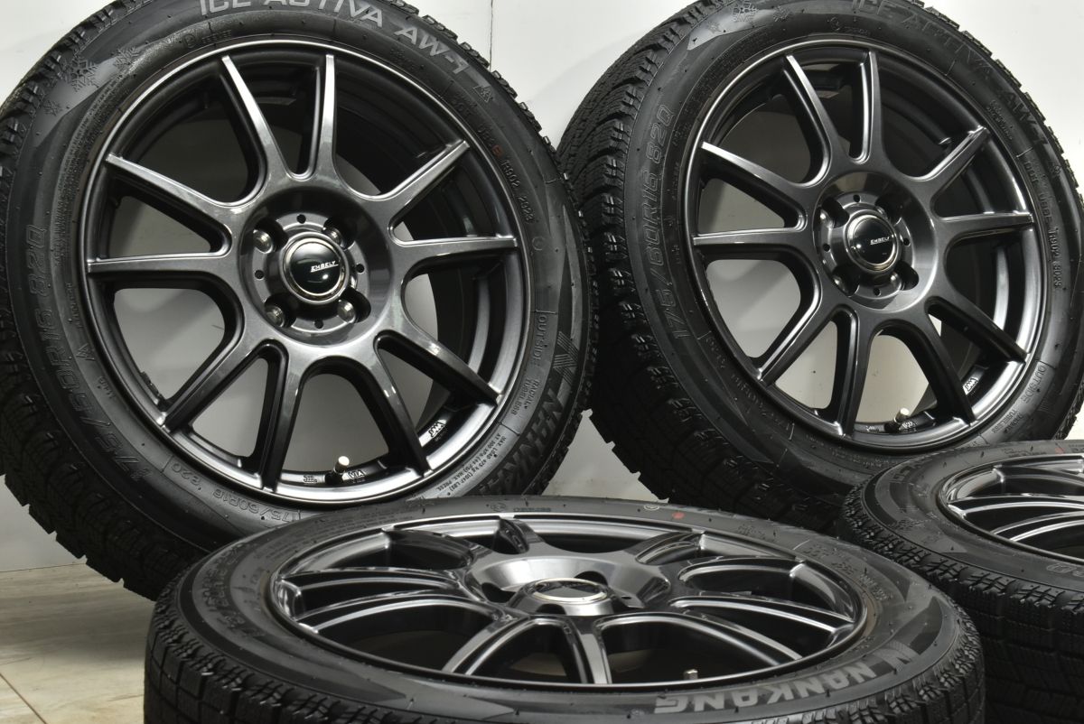 バリ溝 EMBELY 16 in 6 J 45 PCD 100 製 アイスアクティバ AW 1 175 60 R アクア フィット ノート MAZADA 2 デミオ