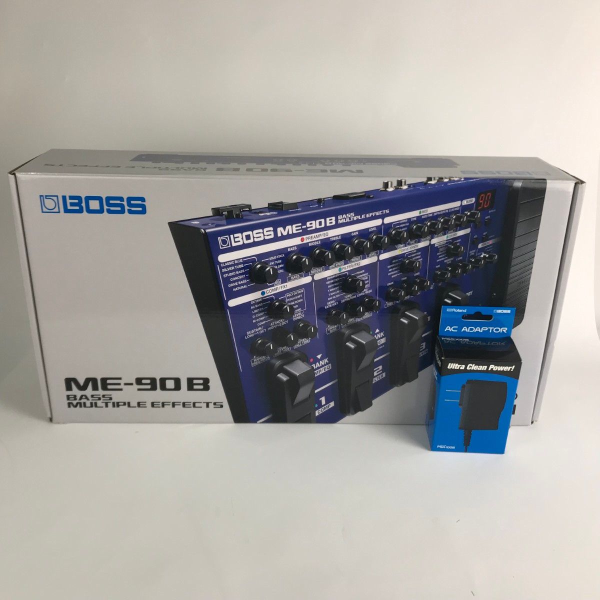 BOSS ボス マルチエフェクター ベースエフェクター 箱有 電源アダプター付き ME 90 B
