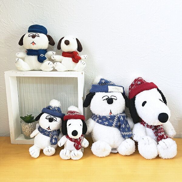 スヌーピー オラフ ニットマスコット マフラー ぬいぐるみ SNOOPY