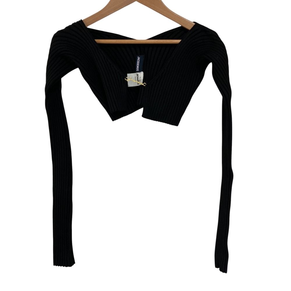 美品 JACQUEMUS ジャックムス クロップド リブニットカーディガン