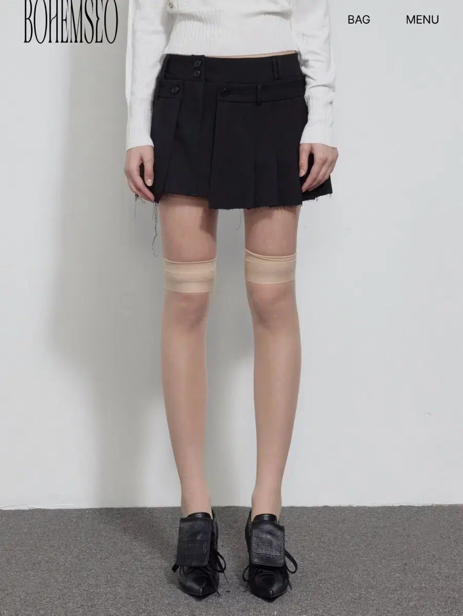 ボヘミアンソウル レイヤード ラップスカート ブラック