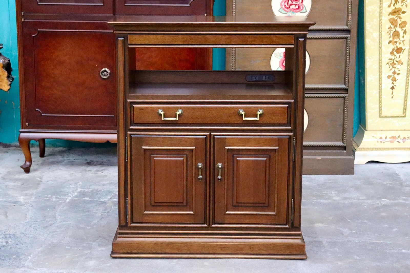 GMIK696○maruni / マルニ 地中海 ROYAL ロイヤル 電話台 FAX台 花台