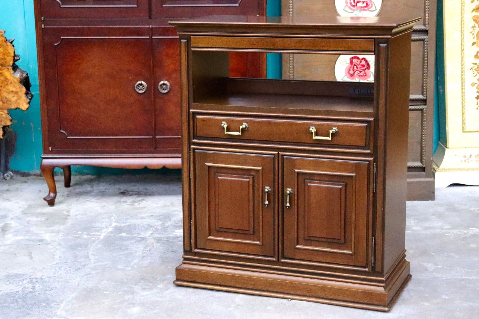 GMIK696○maruni / マルニ 地中海 ROYAL ロイヤル 電話台 FAX台 花台