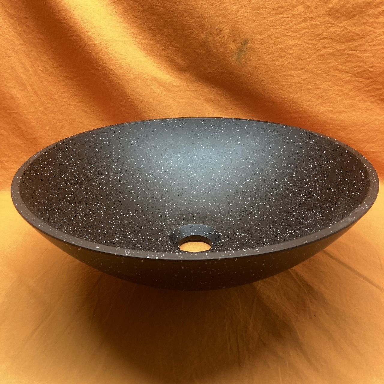 丸型手洗器 カクダイ 493-254-MD 月影石 φ380×H 120 置型設置 樹脂製