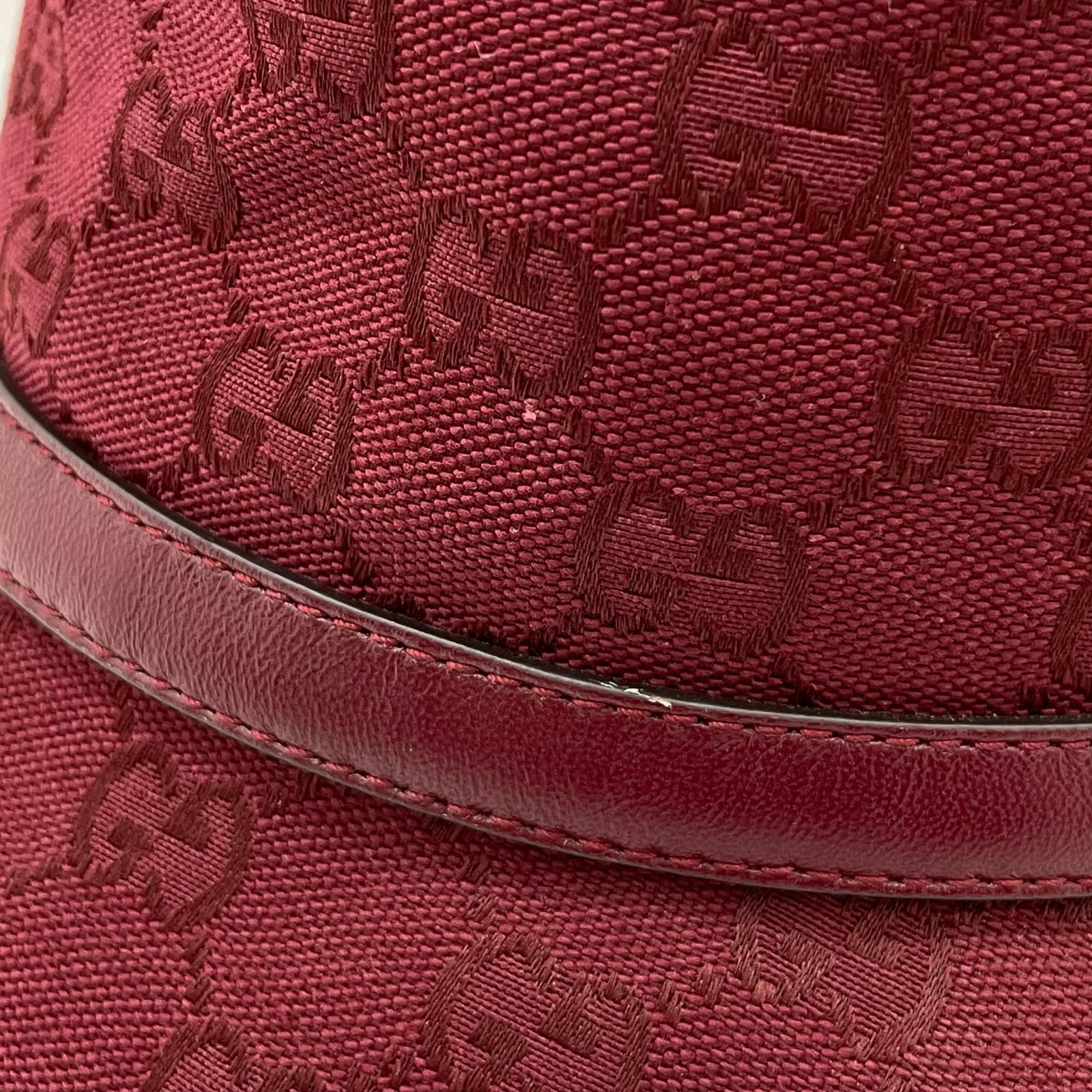  GUCCI グッチ バケットハット 帽子 833280 3 HBAO ボルドー バーガンディー レッド サイズ M バケットハット ハット