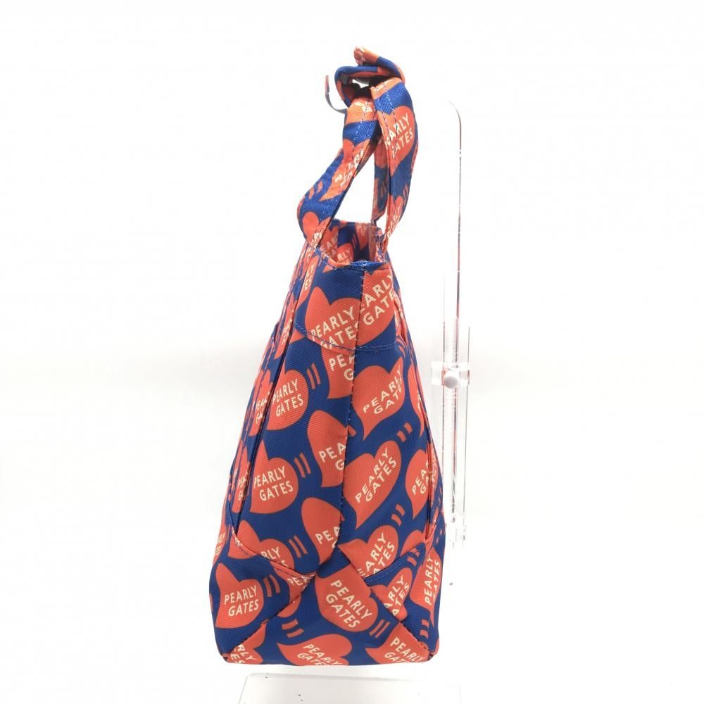 極美品 パーリーゲイツ ゴルフバッグ オレンジ ロゴチャーム付きカートバッグ 極美品 パーリーゲイツ ゴルフバッグ オレンジ ロゴチャーム付きカート