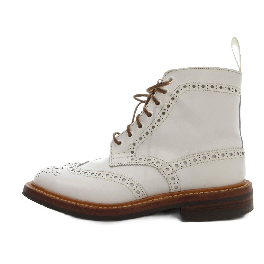 トリッカーズ TRICKER S モールトン カントリーブーツ レザー 5.5 白 ホワイト M 2508 UO