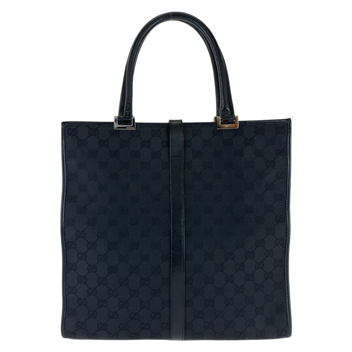 美品 GUCCI グッチ ジャッキー ブラック 黒 シルバー金具 GGキャンバス