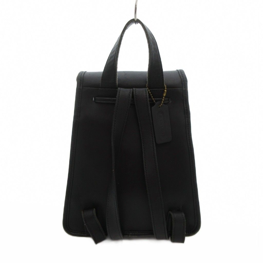 コーチ COACH ミニ リュックサック レザー ターンロック 黒 ブラック 9960 UO