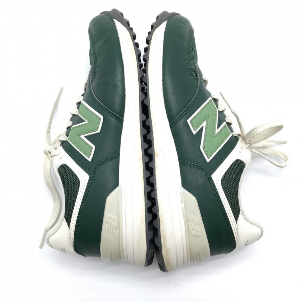 ニュー ンスゴルフ ゴルフシューズ グリーン×白 スパイクレス レディース 24.0 ゴルフウェア Balance