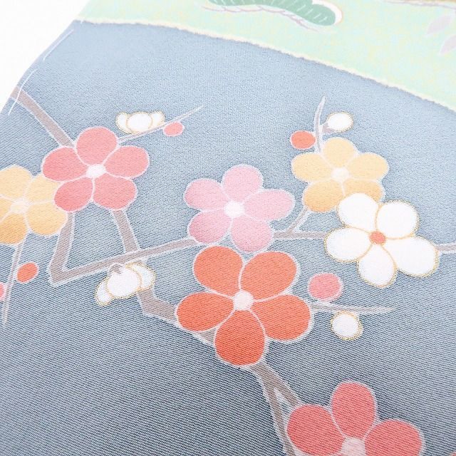  百華 Y 4208 未着用 正絹 仕付け糸付 手縫い仕立て 松竹梅 菊 橘 桐 訪問着 着物 訪問着 付け下げ 着物