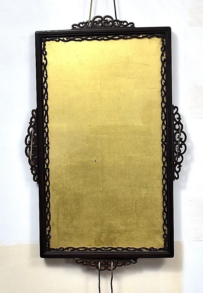 蔵C 9391 b 中国美術 唐木枠硝子面額