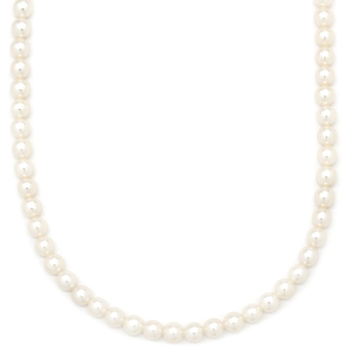 TASAKI ネックレス 淡水パールネックレス パールホワイト×シルバー 真珠 タサキ パール 一連 SV シルバー 925 42.5 cm 箱