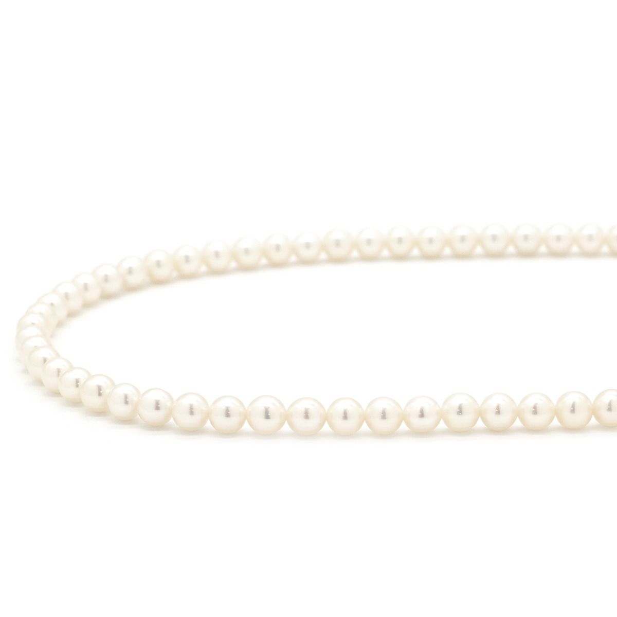 TASAKI ネックレス 淡水パールネックレス パールホワイト×シルバー 真珠 タサキ パール 一連 SV シルバー 925 42.5 cm 箱