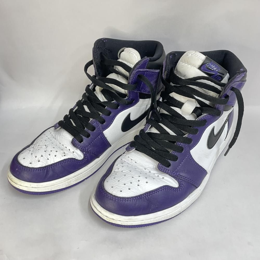 中古】NIKE AIR JORDAN 1 Retro High OG Court Purple 27.5cm 555088 