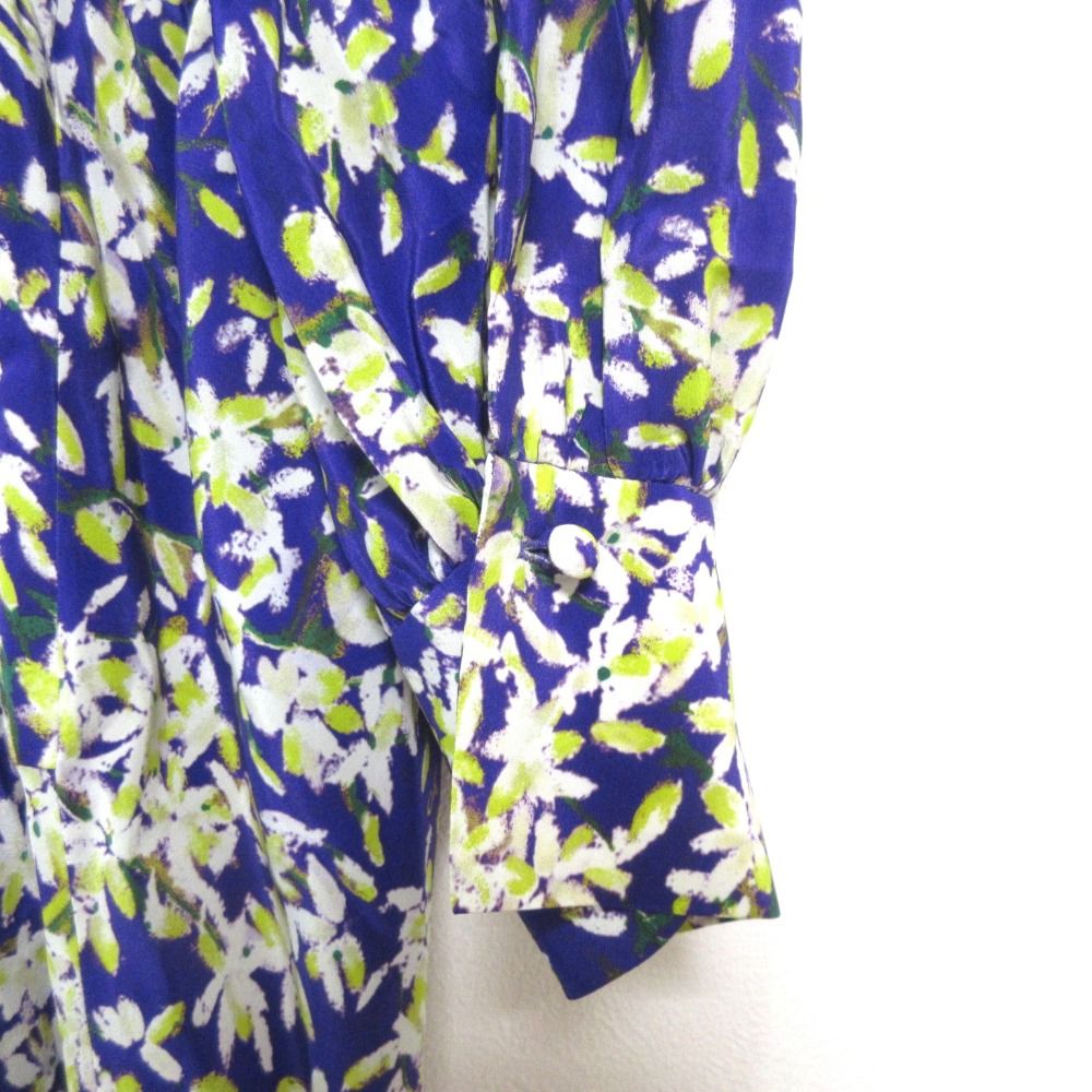 美品 CAROLINA HERRERA キャロライナヘレラ フラワープリント ウエスト  