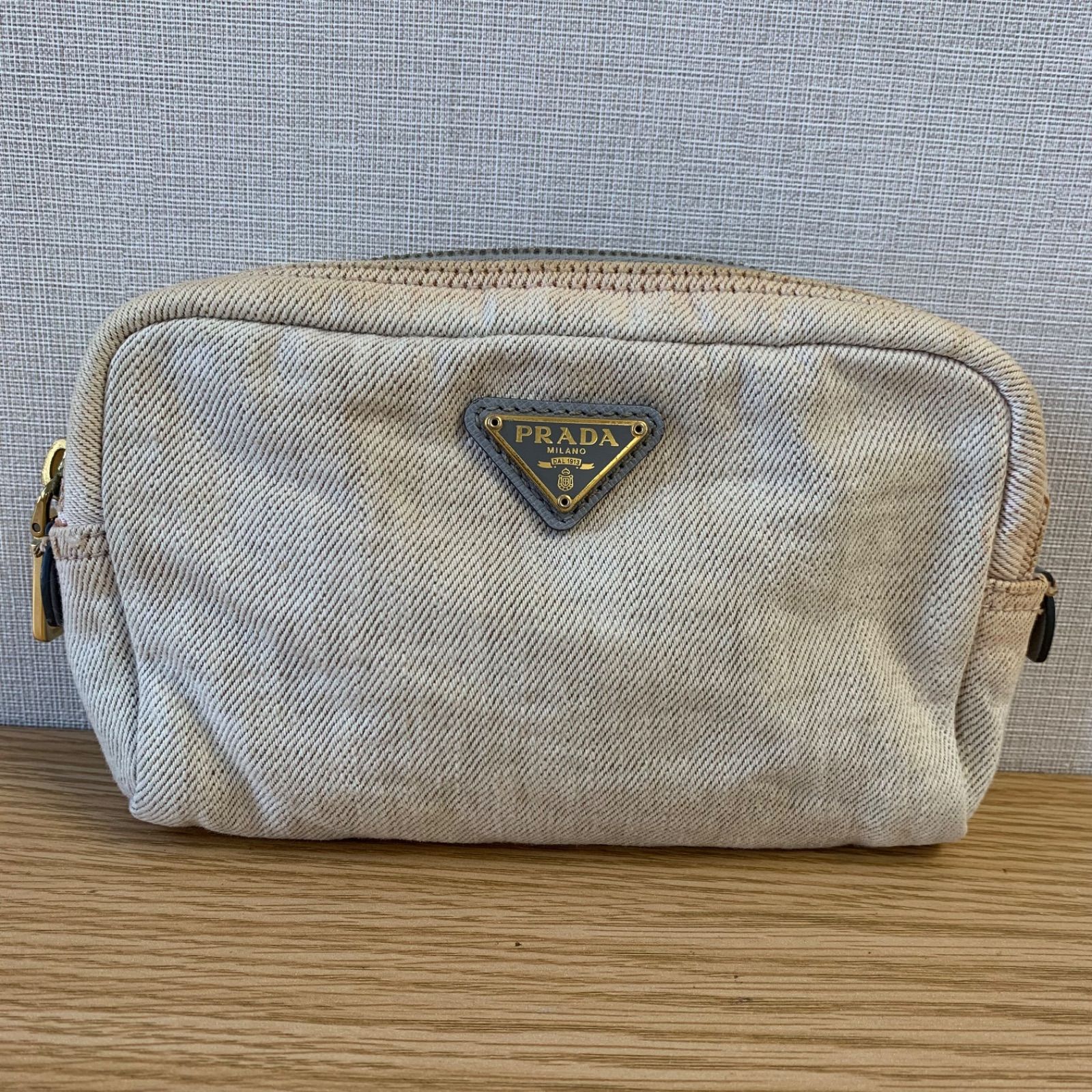 PRADA プラダ デニム ポーチ - メルカリ