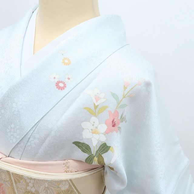 Y3676◇正絹 手縫い仕立て 訪問着 着物 Y3676◇正絹 手縫い仕立て 訪問着 着物