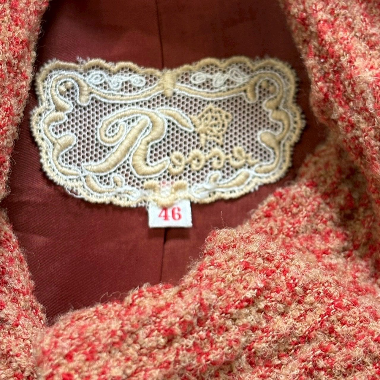 inport Rossa インポートロッサ ハイネックジャケット ショートコート ガーリー レディースXLサイズ