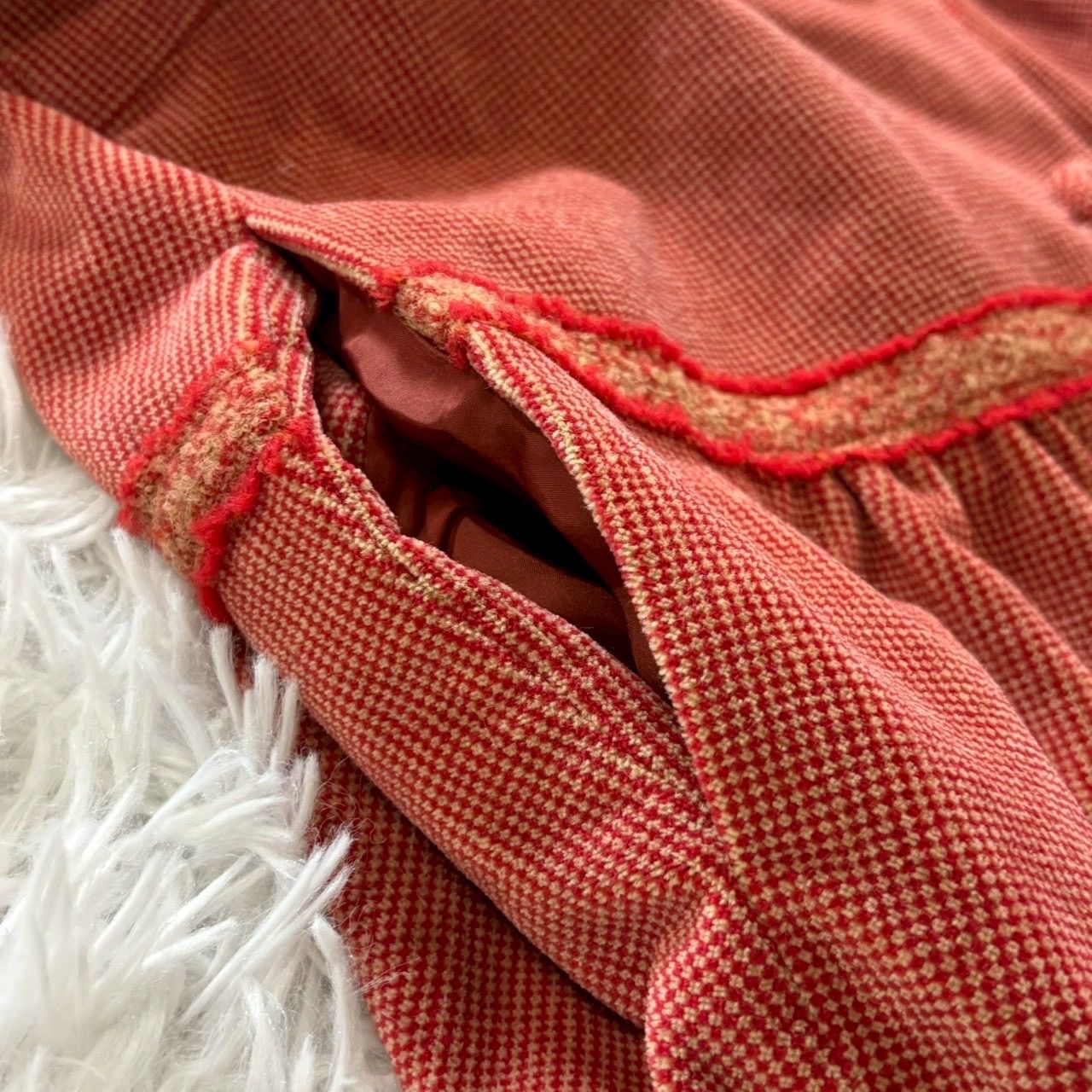  inport Rossa インポートロッサ ハイネックジャケット ショートコート ガーリー レディースXLサイズ ピーコート ウールコート ジャケット アウター