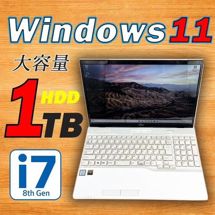 FUJITSU 富士通 AH 53 D 1 ノートパソコン PC windows 11 core i 7 TB カメラ
