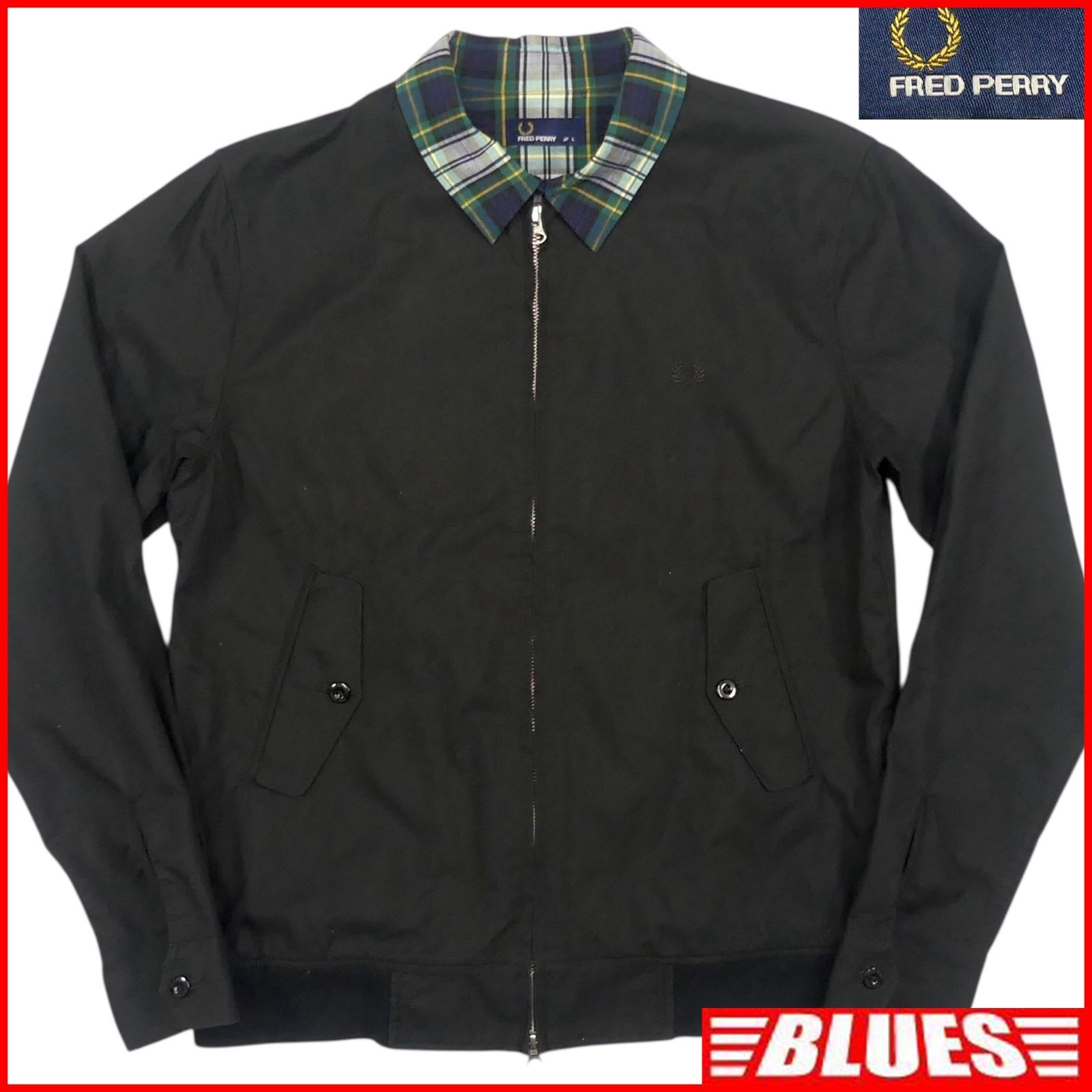FRED PERRY フレッドペリー ハリントンジャケット M チェック Made In England Harrington Jacket | ハリントンジャケット