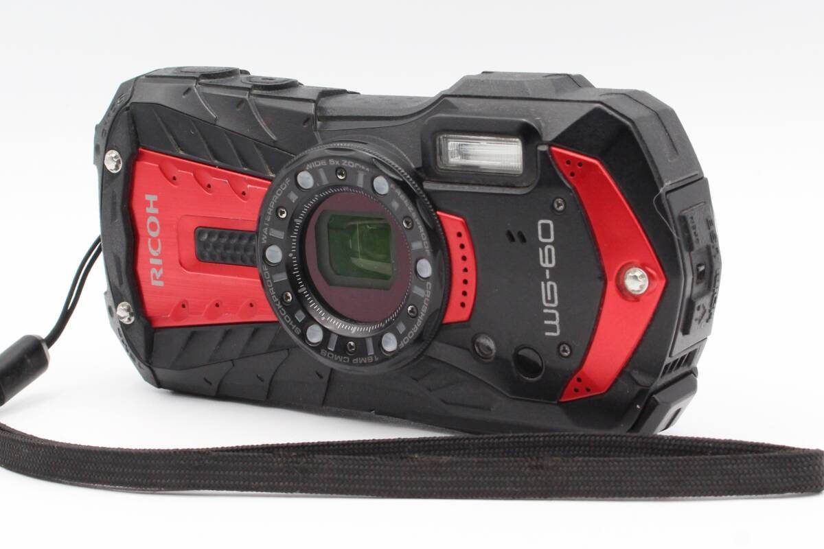 動作品☆リコー RICOH WG-60 コンパクトデジタルカメラ レッド