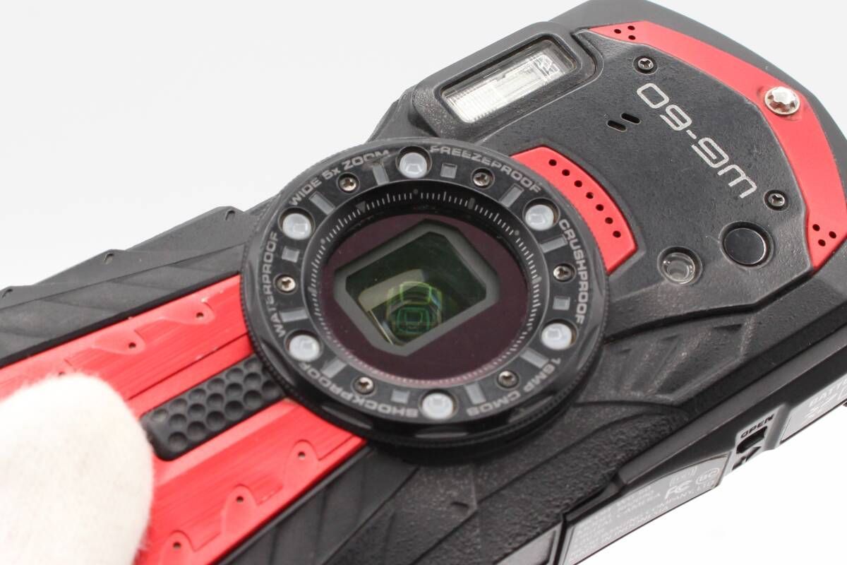 【極美品】RICOH WG-60 コンパクトデジタルカメラ　レッド　赤 Amazon | RICOH WG-60 レッド 本格防水デジタルカメラ 14メートル防水