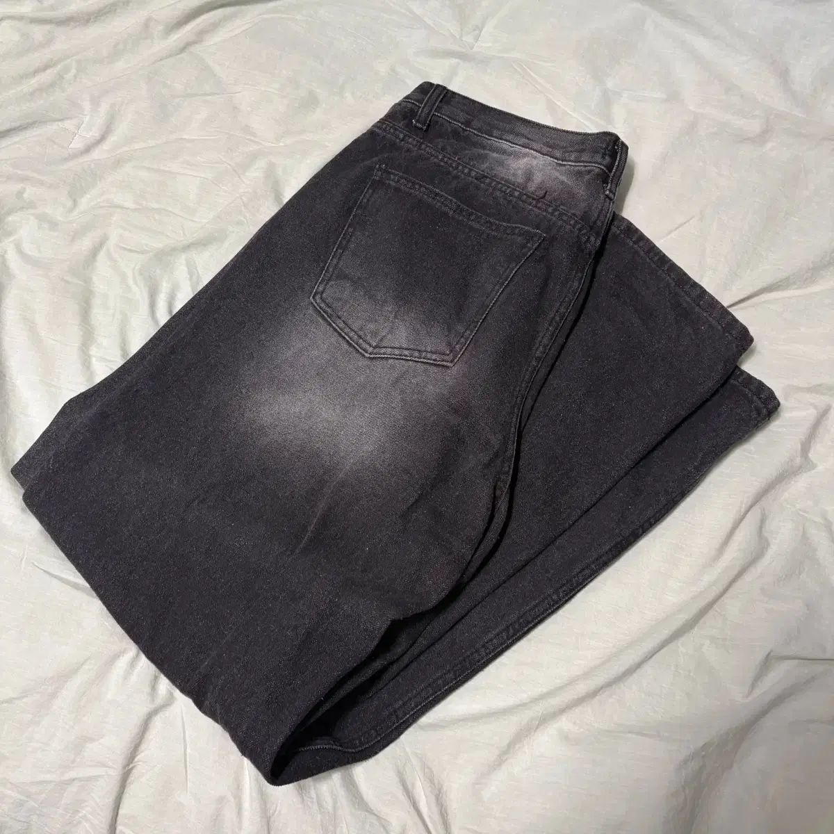 M ワル ワイド デニムパンツ ブラック