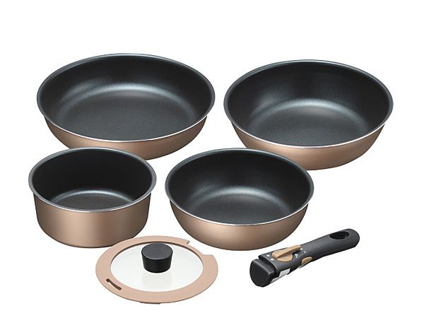 ブラナーノ2 着脱ハンドル鍋4点セット MB 2441 片手鍋 フライパン 取り外し可 コンパクト フッ素樹脂加工 内祝い お祝い ギフト プレゼント