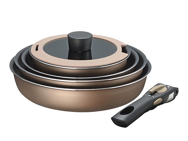 ブラナーノ2 着脱ハンドル鍋4点セット MB-2441 片手鍋 フライパン 取り外し可 コンパクト フッ素樹脂加工 内祝い お祝い ギフト プレゼント