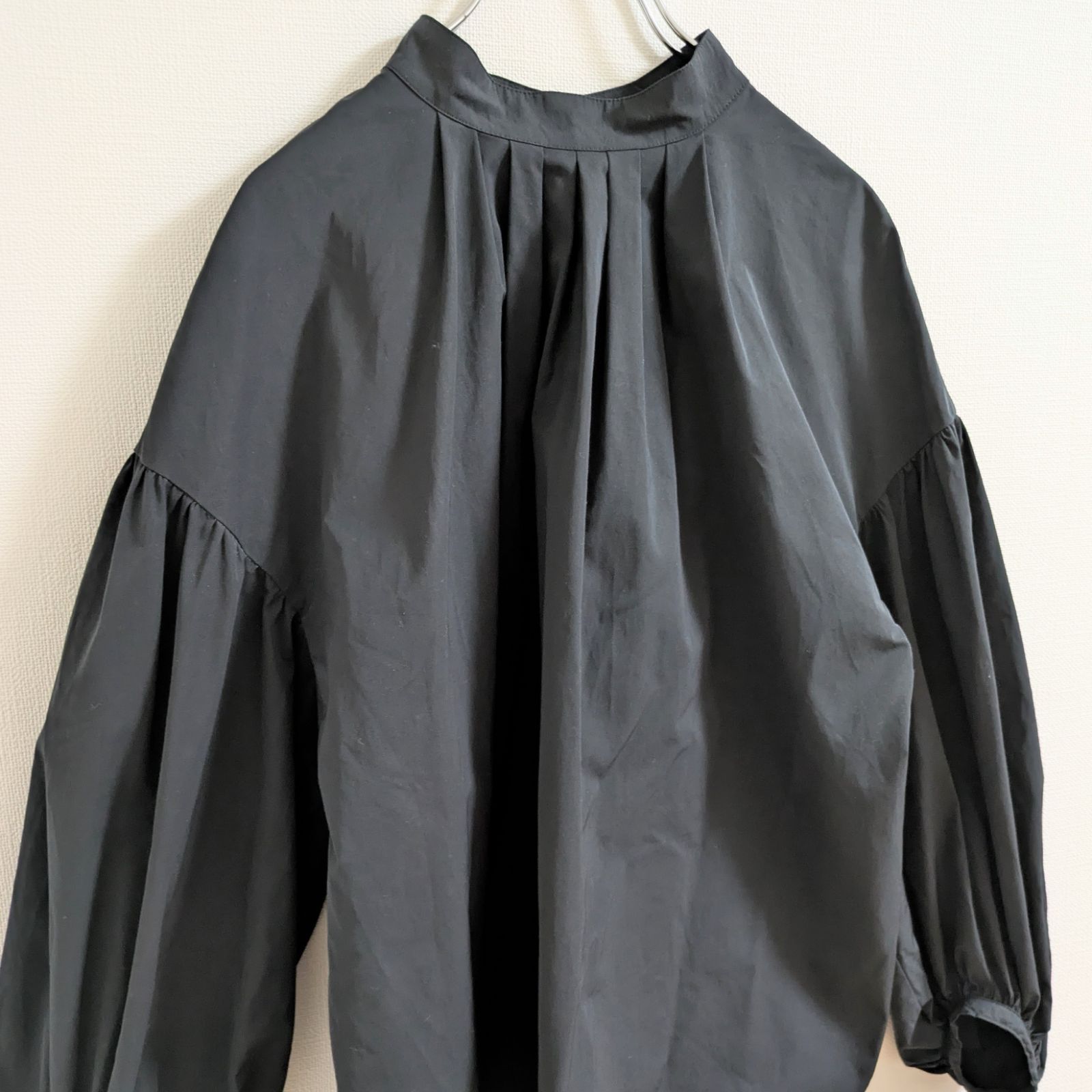 ADORE アドーア 長袖 スタンド ブラウス ブラック