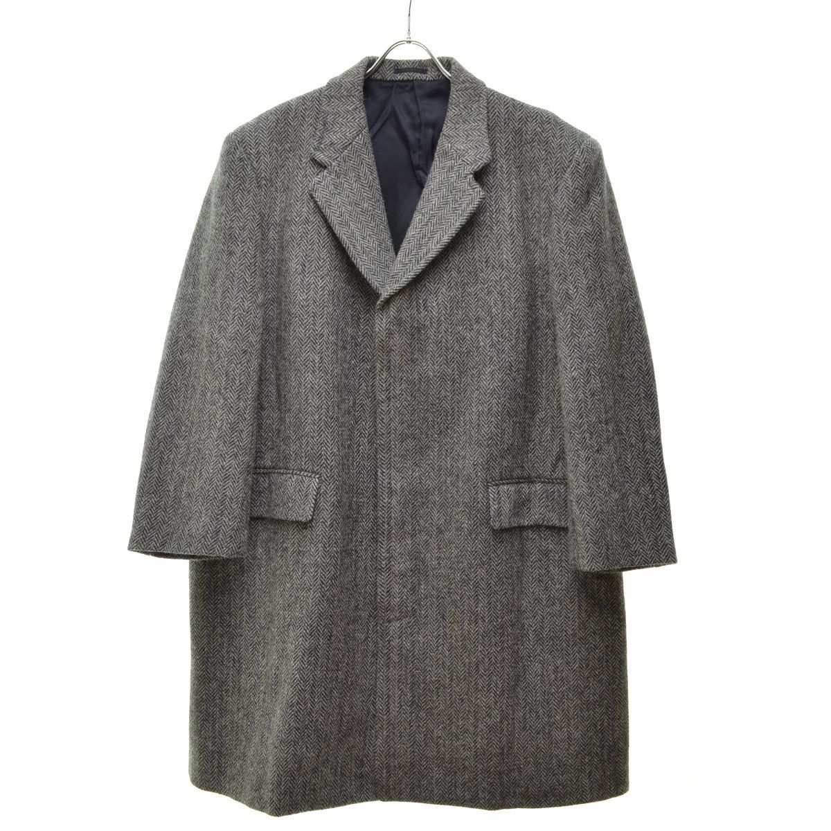 COMMEdes 〜80 s archive デカオム HC 090110 HARRIS TWEED ヘリンボーン ウールコート