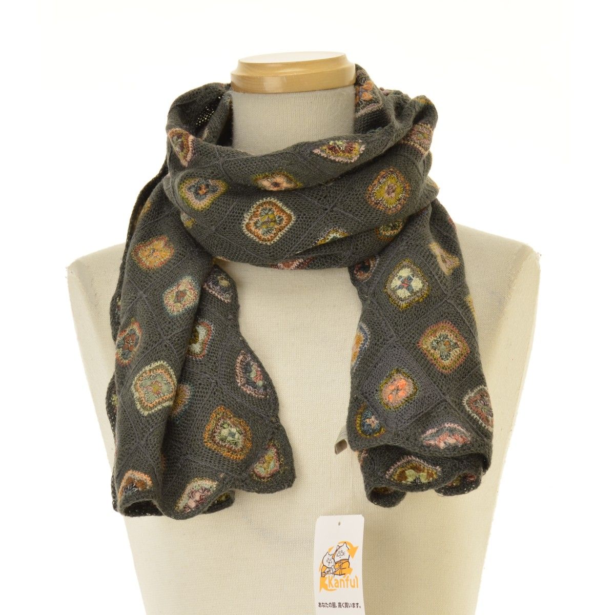 SophieDIGARD ハンドメイド刺繍 ウールストール