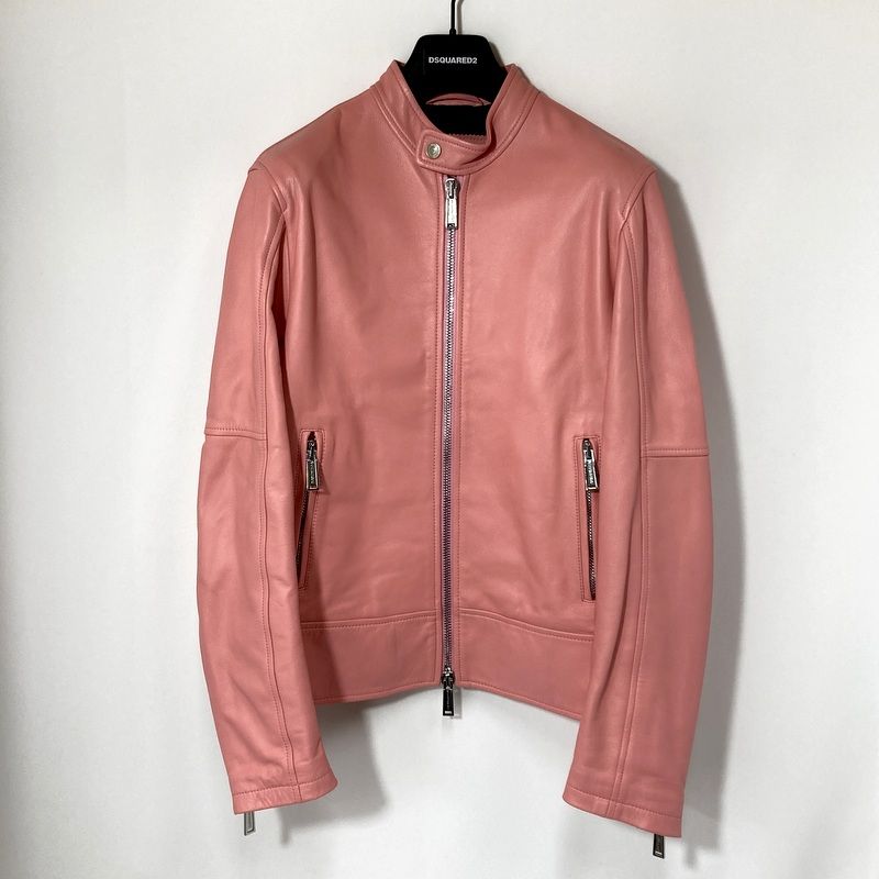 DSQUARED2 ディースクエアード レザーバイカージャケット S74AM1328