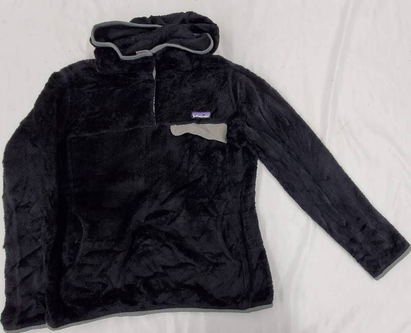 patagonia パタゴニア リツール フーディ フリースプルオーバー レディースL 黒 fg 1216 9
