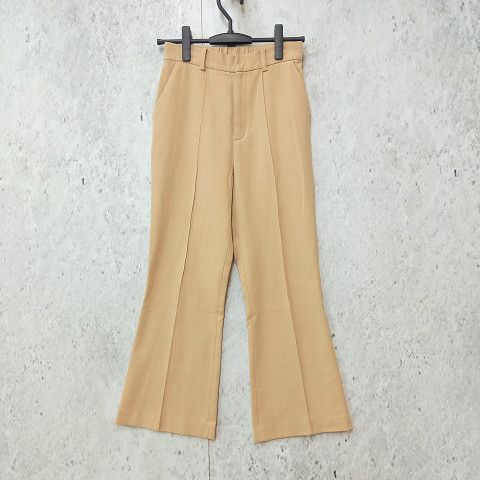 STUDIOUS ステュディオス パンツ オフィスカジュアル 裏起毛 スラックス センタープレス ベージュ Sサイズ 〇