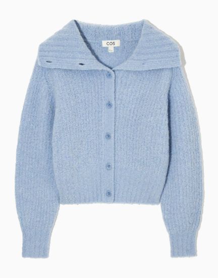 コス COS スプレッド カーディガン スカイブルー S
