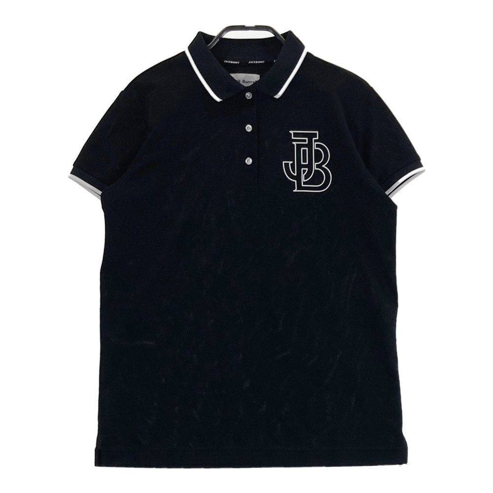 サイズ：2 JACK BUNNY ジャックバニー 2024年モデル 半袖ポロシャツ  ブラック系 [240101575846] ゴルフウェア レディース ストスト