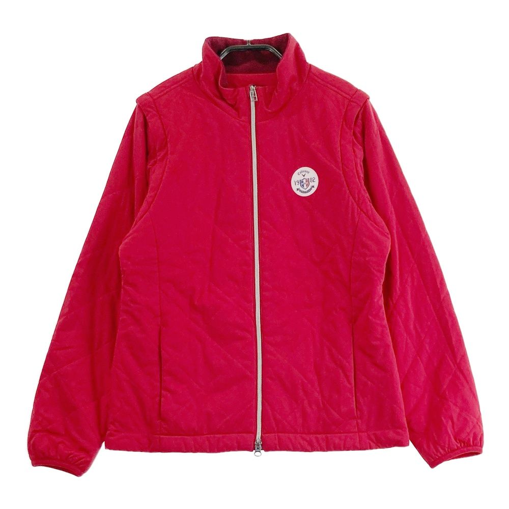 サイズ：M CALLAWAY キャロウェイ 2WAY 中綿 ジップジャケット レッド