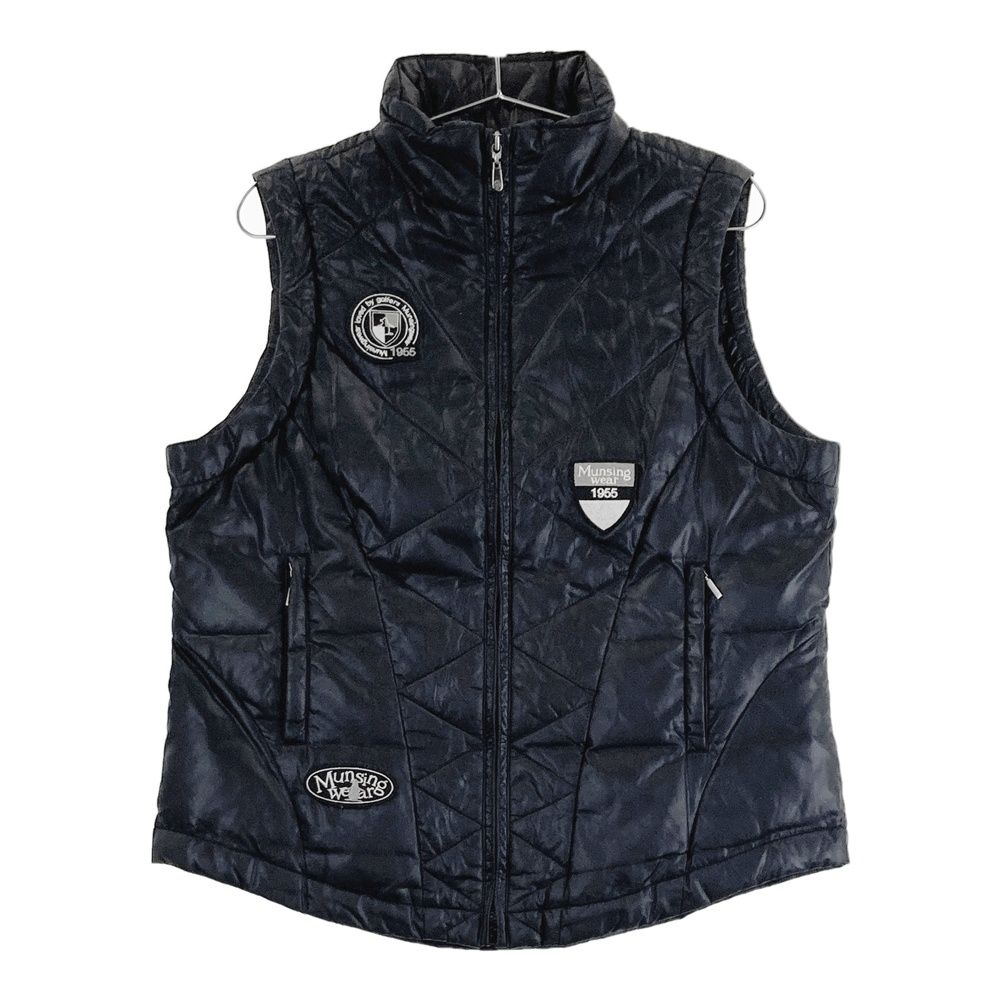 サイズ：L MUNSING WEAR マンシングウェア 中綿 ダウンベスト ブラック